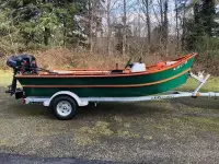 flat bottom wooden drift dory 16 