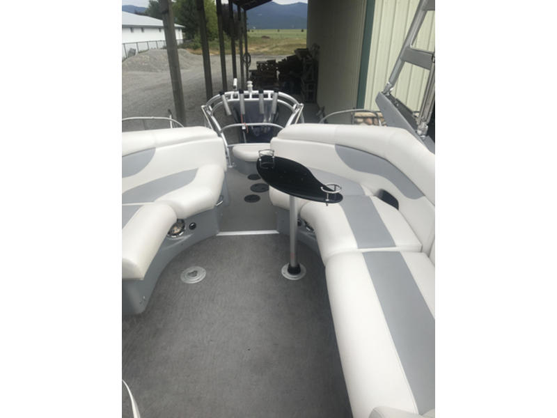 2013 Godfrey Aqua Patio 250XP Tritoon powerboat for sale in Idaho